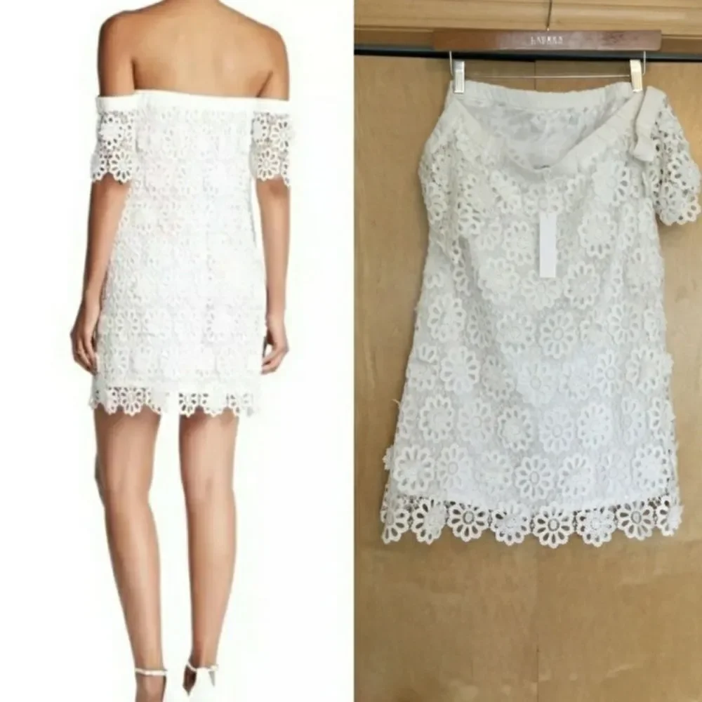 New Trina Turk Alejandra White Lace Dress - Picture 2 of 8